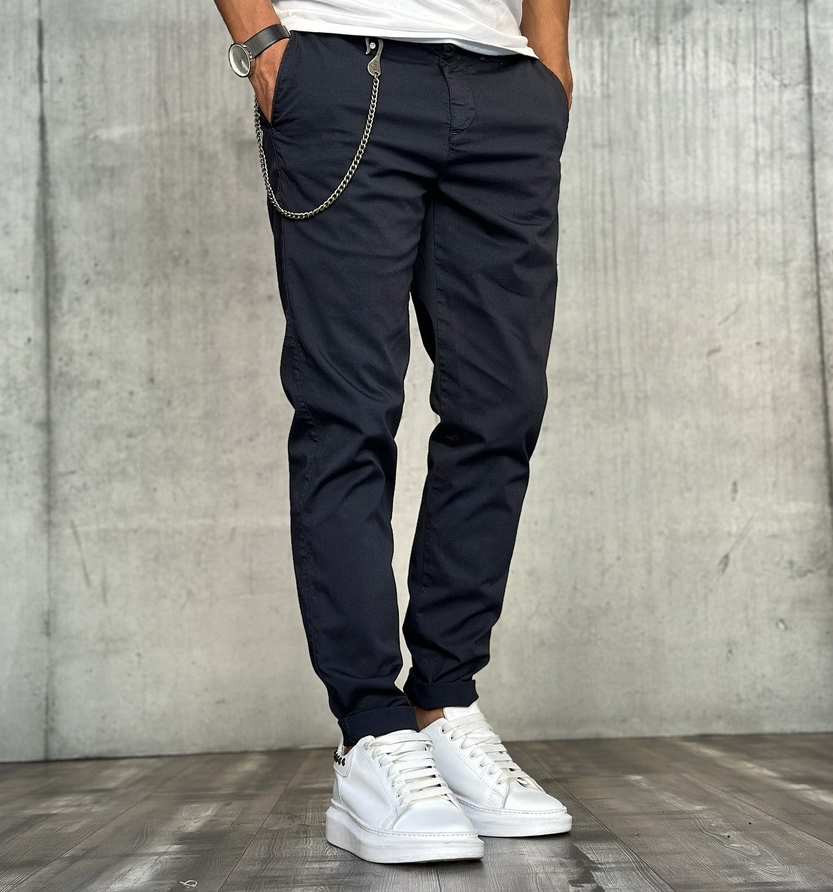 PANTALONE CHINOS BASICO - BL.11 - *ART. PAPERINO78 - COL. BLU NAVY