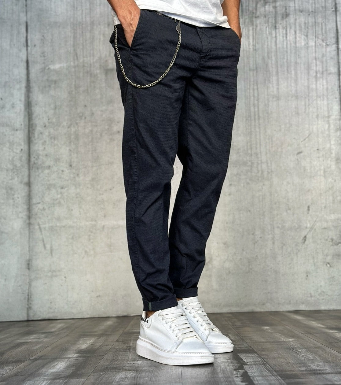 PANTALONE CHINOS SLIM - BERNA - *ART. 23015778 - COL. NAVY