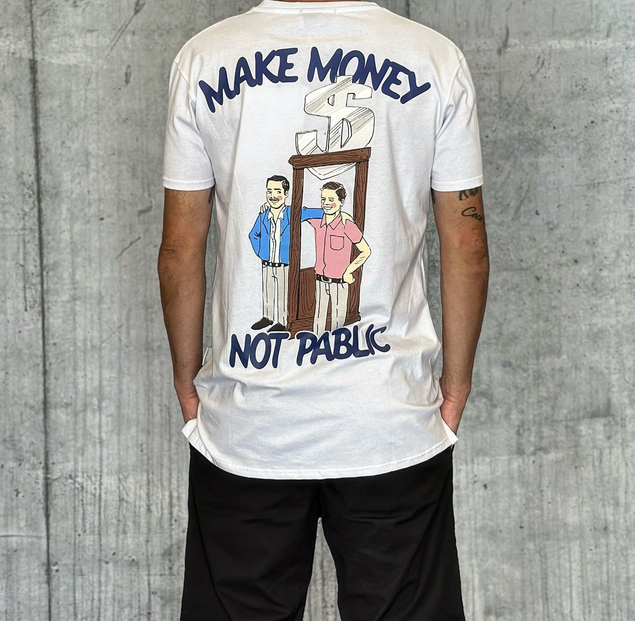 T-SHIRT M/M MAKE MONEY NOT PABLIC - PABLIC - BERNA - ART. 2360352 - COL. BIANCO