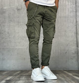 PANTALONE TASCONATO CARGO SLIM - BL.11 - *ART. LEANDRO6 - COL. VERDE