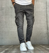 PANTALONE TASCONATO CARGO SLIM - BL.11 - *ART. LEANDRO14 - COL. GRIGIO