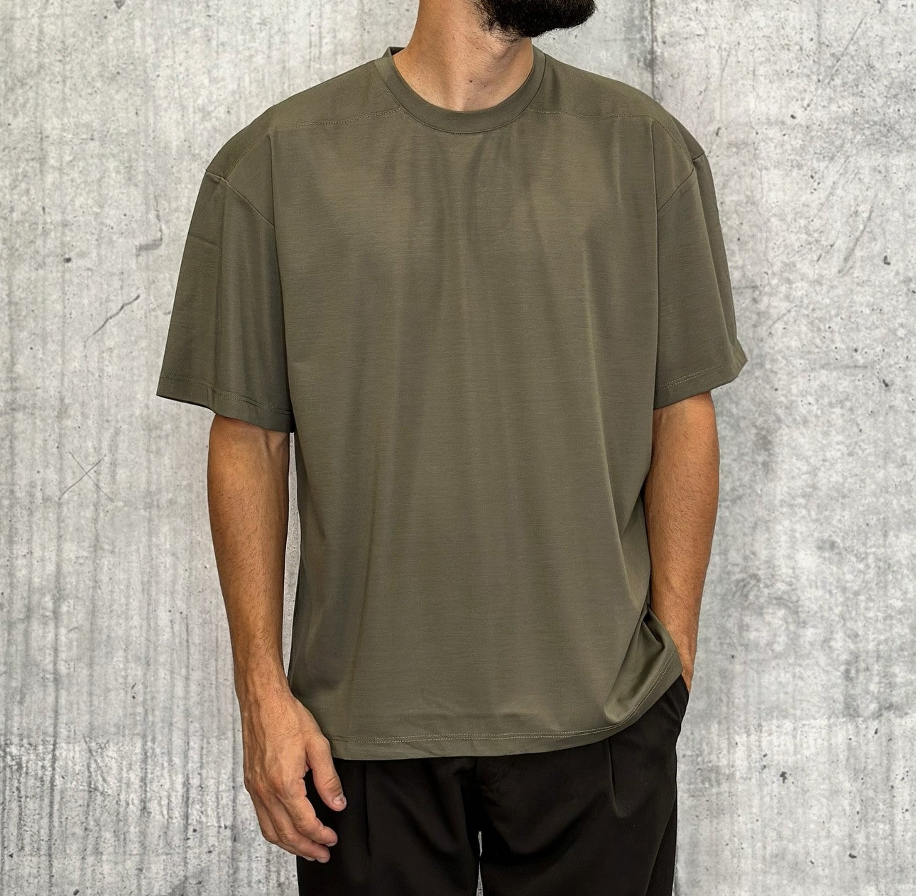 T-SHIRT DIAGONAL TEE - WHY NOT BRAND - ART. ML-27 - COL. MILITARE