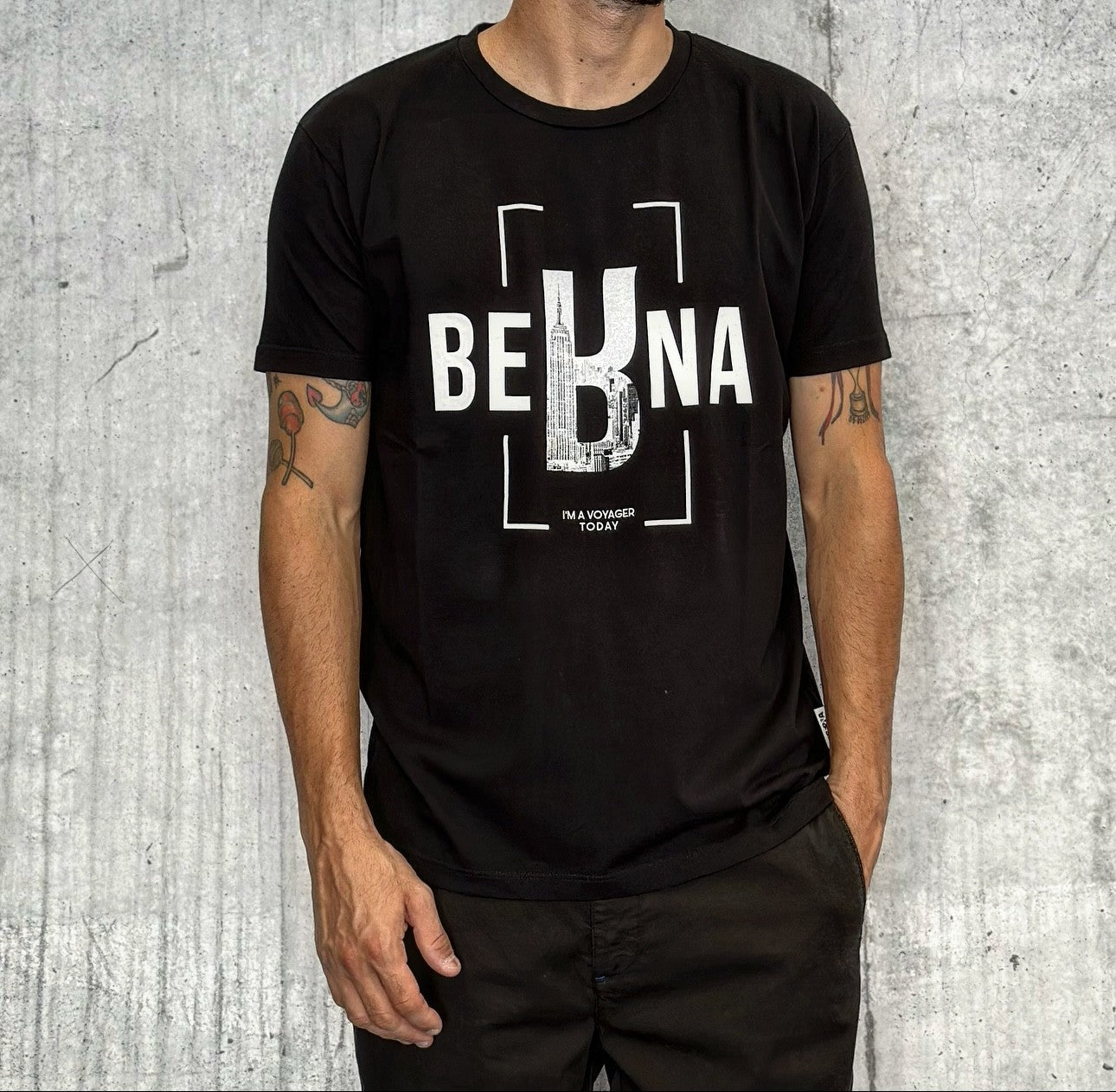 T-SHIRT STAMPA - BERNA - ART. 2332221 - COL. NERO