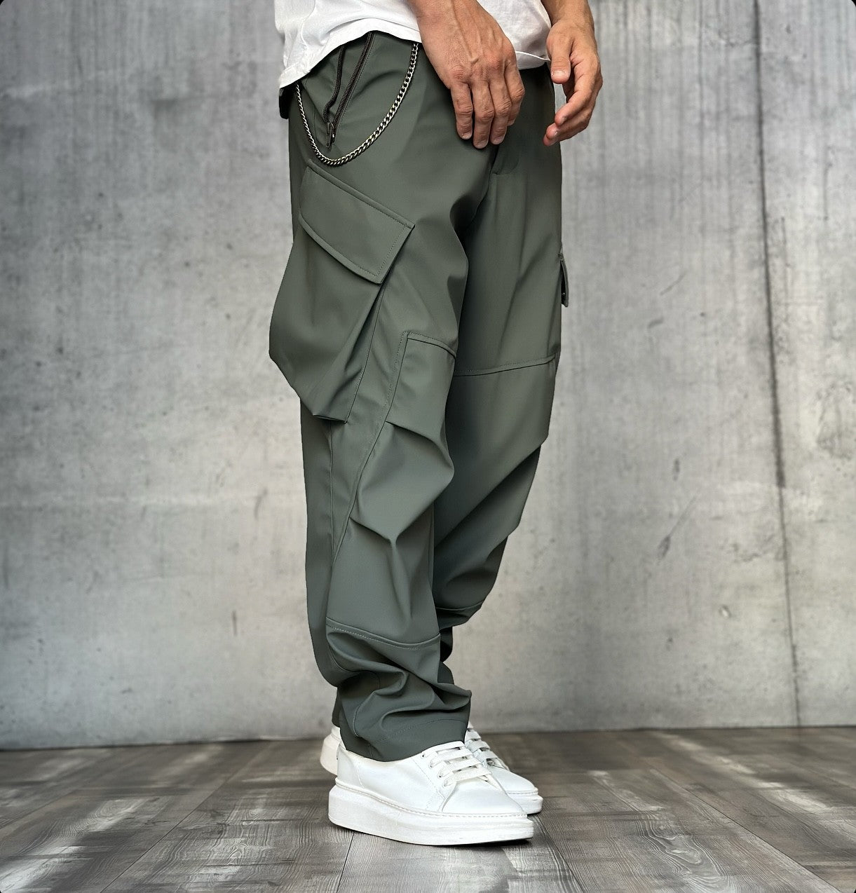 PANTALONE KOBE CARGO - WHY NOT BRAND - ART. PL-29 - COL. MILITARE