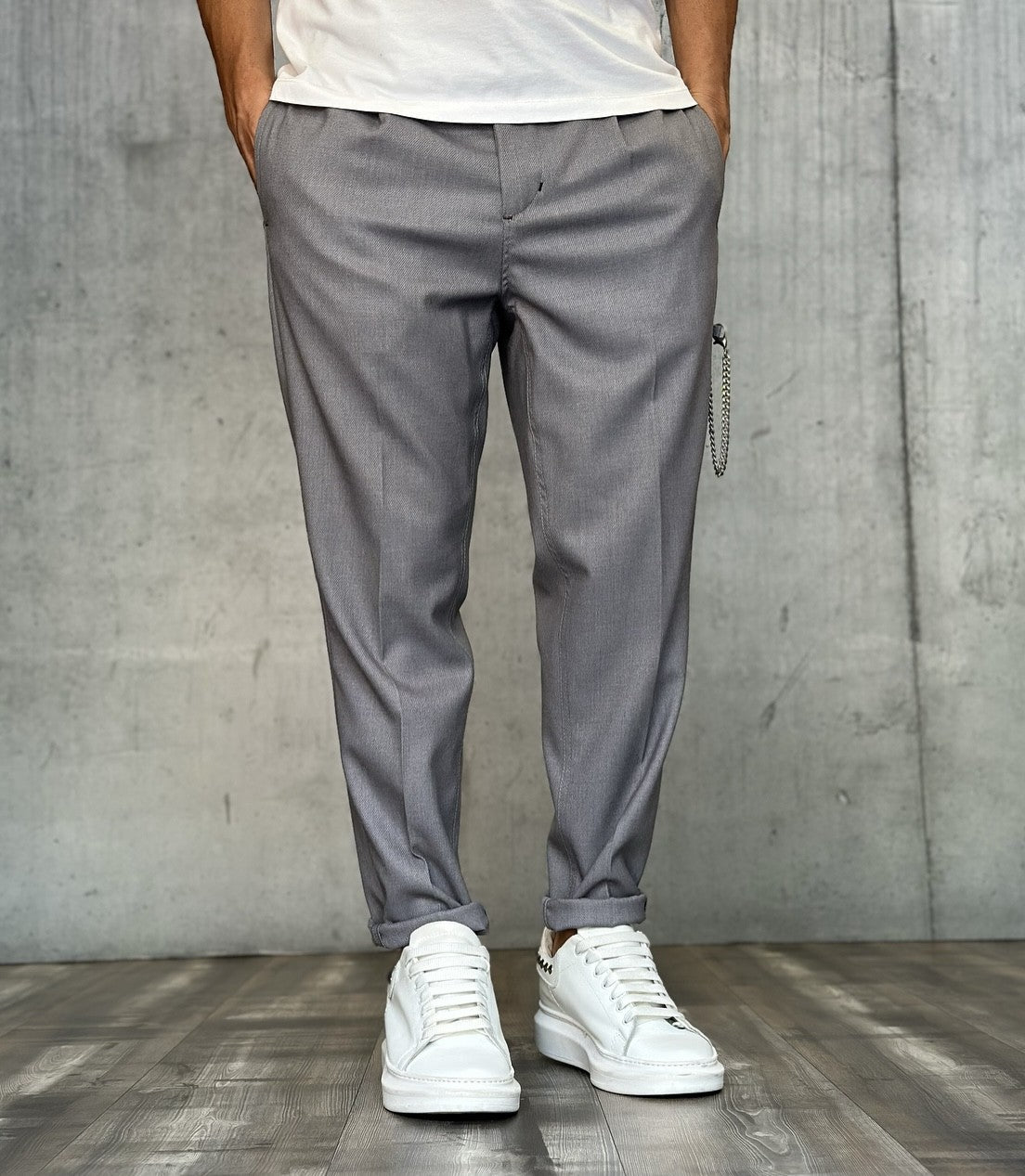 PANTALONE CROPPED - BERNA - ART. 23318714 - COL. GRIGIO