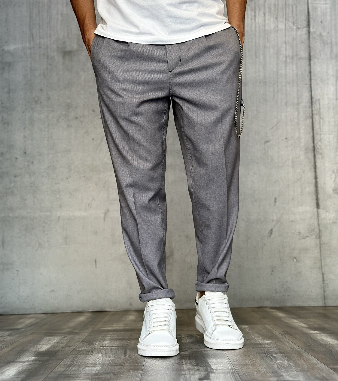 PANTALONE CROPPED - BERNA - ART. 23318714 - COL. GRIGIO