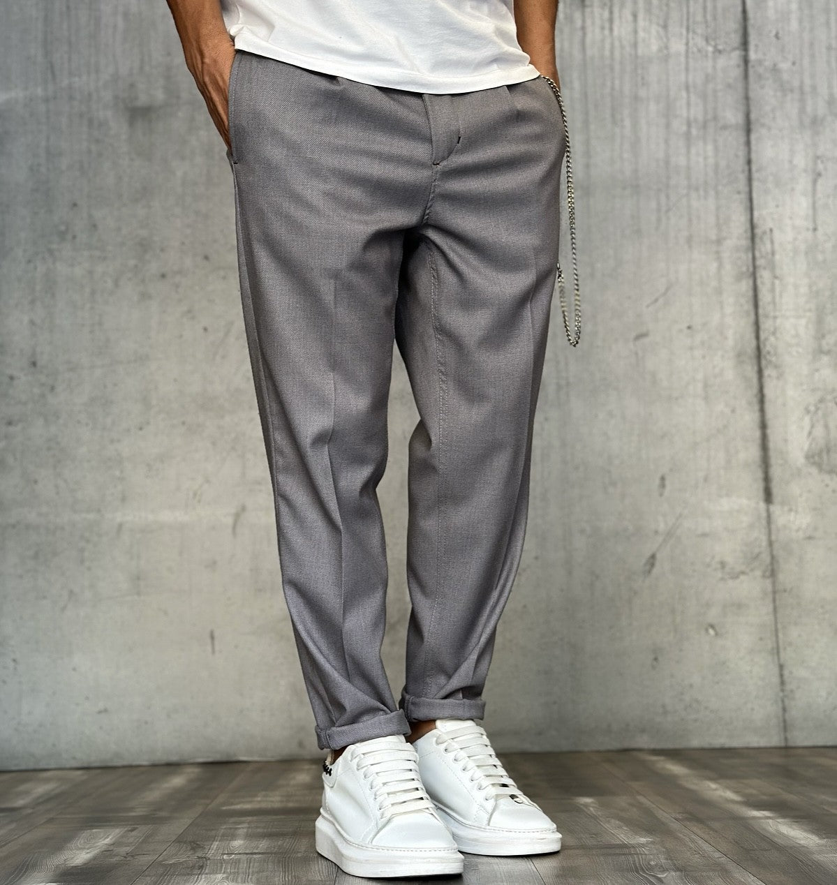 PANTALONE CROPPED - BERNA - ART. 23318714 - COL. GRIGIO