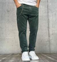 PANTALONE 5 TASCHE VELLUTO - BERNA - ART. 23323388 - COL. VERDE BOTTIGLIA