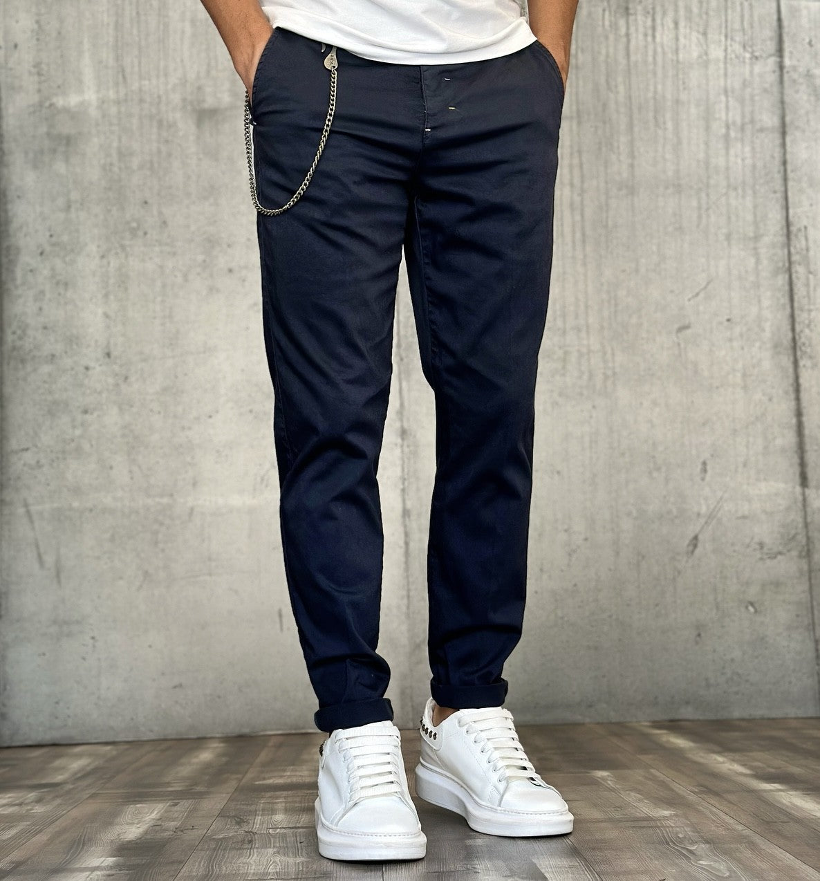 PANTALONE CHINOS SLIM - BERNA - *ART. 23014678 - COL. NAVY