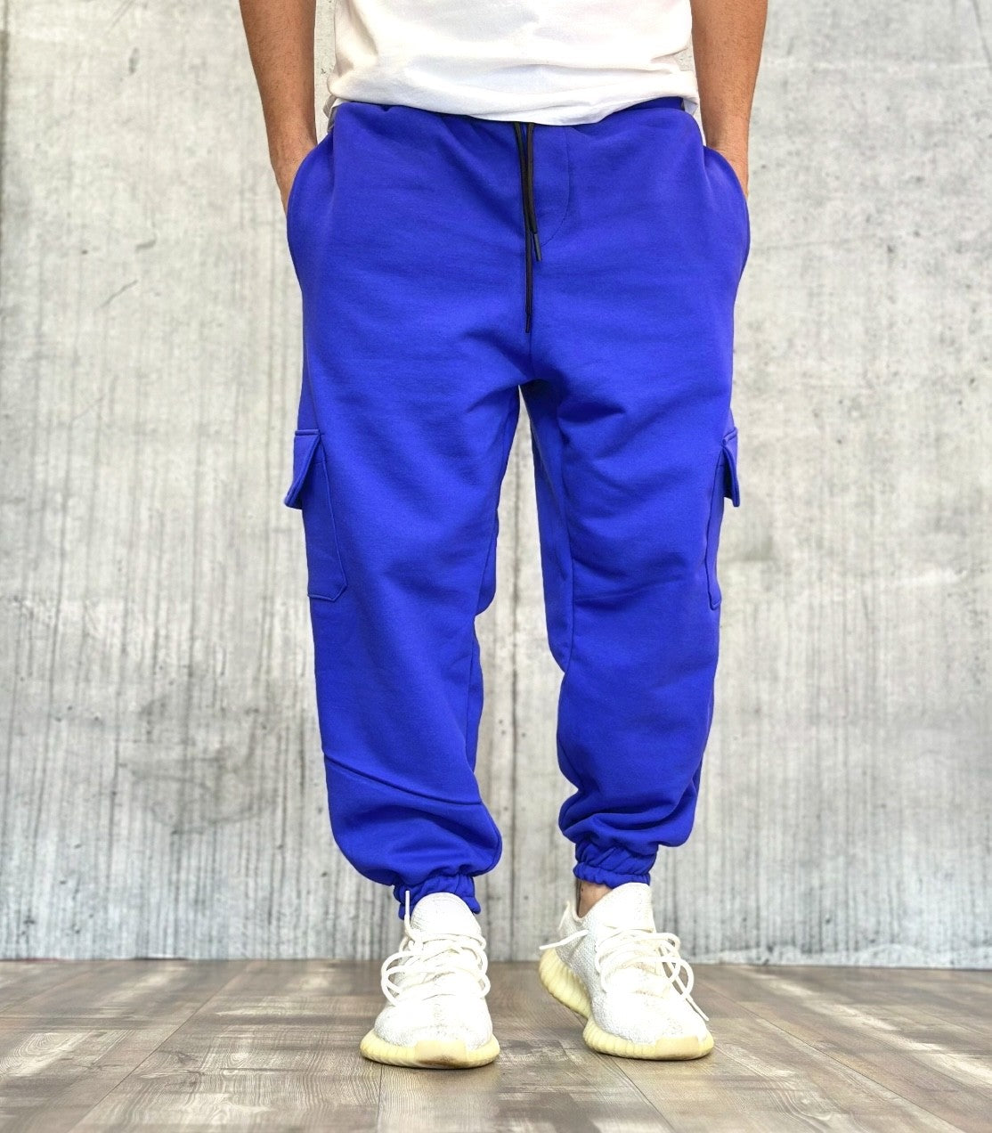 PANTALONE DI TUTA CARGO TASCONE - HAMEN - ART. MOLLA - COL  ROYAL