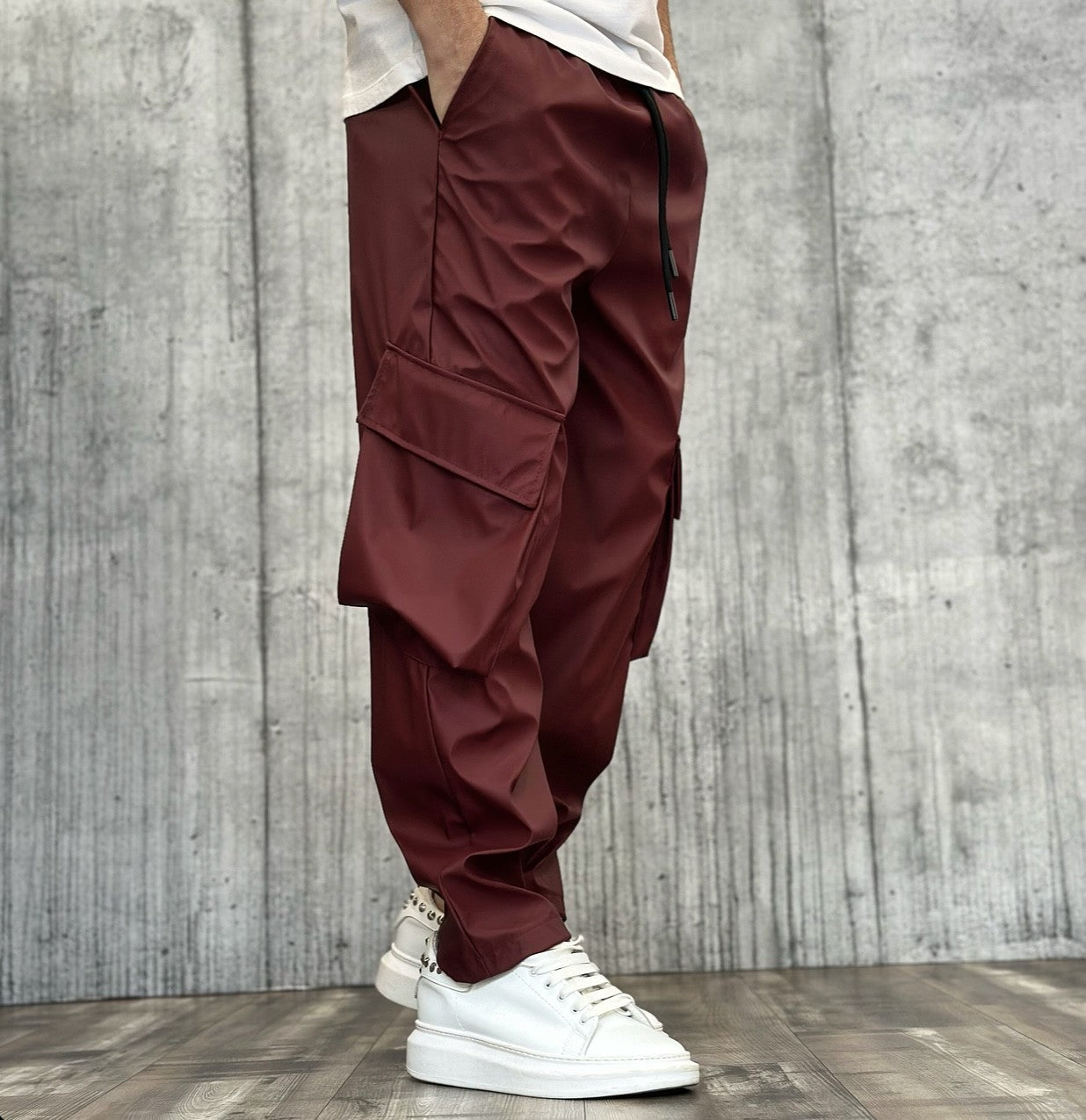 PANTALONE CARGO TASCONATO -  ART. KOBE  - HAMEN - COL. BORDEAUX