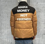 PIUMINO - MAKE MONEY NOT FRIENDS - *ART. MMNF0001 - COL. NERO / ARANCIO GOLD