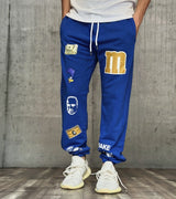 PANTALONE TUTA + ST. M&M - MAKE MONEY NOT FRIENDS - *ART. MU4003 - COL. ROYAL