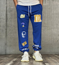 PANTALONE TUTA + ST. M&M - MAKE MONEY NOT FRIENDS - *ART. MU4003 - COL. ROYAL