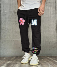 PANTALONE TUTA + ST. FIORI - MAKE MONEY NOT FRIENDS - *ART. MU4001 - COL. NERO