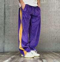 PANTALONE TUTA OVER IN CINIGLIA - MAKE MONEY NOT FRIENDS - *ART. MU210003 - COL. VIOLA / GIALLO