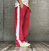 PANTALONE TUTA OVER IN CINIGLIA - MAKE MONEY NOT FRIENDS - *ART. MU210003 - COL. FUCSIA / BIANCO