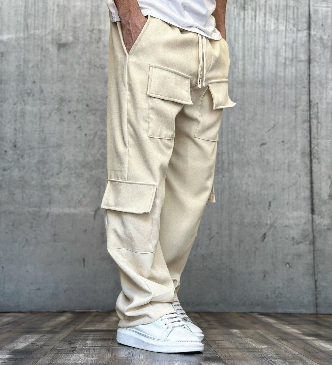 PANTALONE CARGO TASCONE - HAMEN - ART. MARTEL - COL  BEIGE