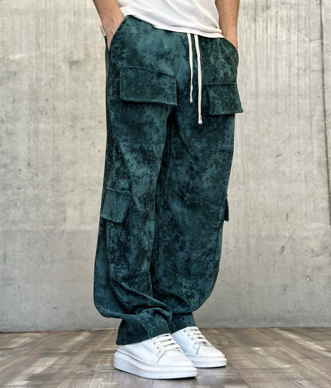 PANTALONE CARGO TASCONE - HAMEN - ART. MARTEL - COL  VERDE BOSCO