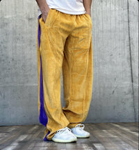 PANTALONE TUTA OVER IN CINIGLIA - MAKE MONEY NOT FRIENDS - *ART. MU210003 - COL. GIALLO / VIOLA