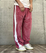 PANTALONE TUTA OVER IN CINIGLIA - MAKE MONEY NOT FRIENDS - *ART. MU210003 - COL. ROSA / BIANCO