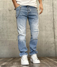 JEANS REGULAR CON STRAPPI - BERNA - *ART. 23017030 - COL. DENIM