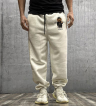 PANTALONE DI TUTA STAMPA ORSETTO - HAMEN - ART. BEAR FIT - COL  PANNA