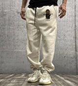 PANTALONE DI TUTA STAMPA ORSETTO - HAMEN - ART. BEAR FIT - COL  PANNA