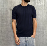 T-SHIRT GIROCOLLO TRAFORATA - BERNA - ART. 2432043 - COL. BLU