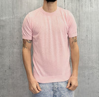 T-SHIRT GIROCOLLO TRAFORATA - BERNA - ART. 24320411 - COL. ROSA