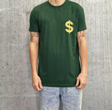 T-SHIRT STAMPA $ - MAKE MONEY NOT FRIENDS - *ART. MU210021 - COL. VERDE