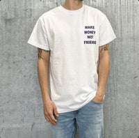 T-SHIRT STAMPA RETRO - MAKE MONEY NOT FRIENDS - *ART. MU210029 - COL. BIANCO