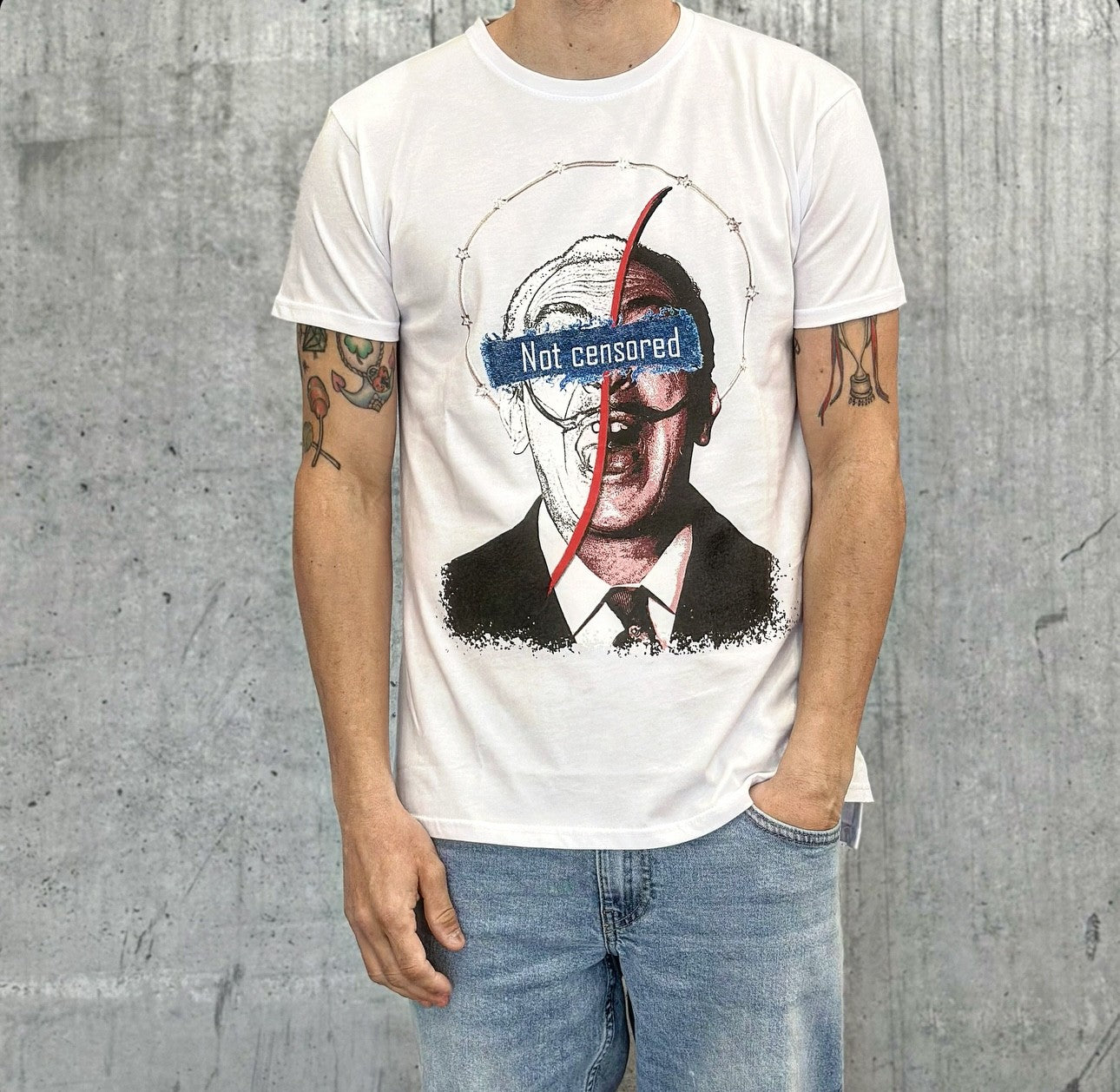 T-SHIRT NOT CENSORED - PABLIC - BERNA - ART. 2432602 - COL. BIANCO