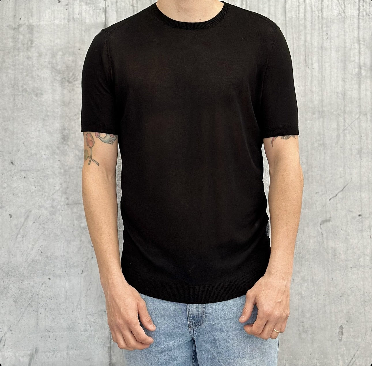 T-SHIRT PARICOLLO M/M VISCOSA - BERNA - ART. 2431941 - COL. NERO