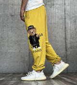 PANTALONE DI TUTA STAMPA ORSETTO BIG - HAMEN - ART. BEAR FIT - COL  GIALLO