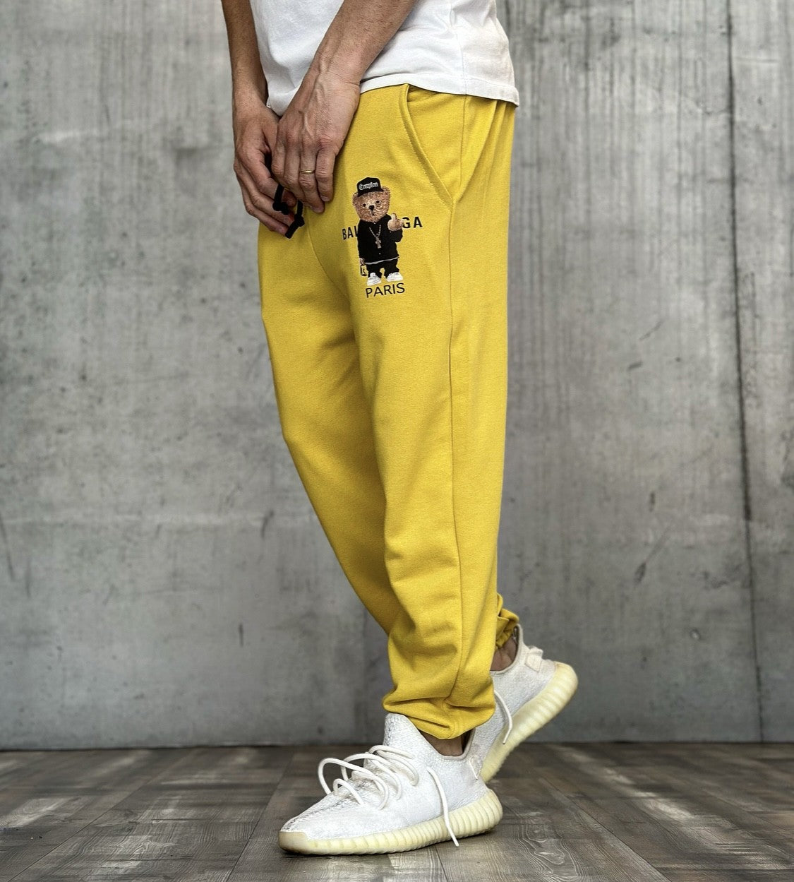 PANTALONE DI TUTA STAMPA ORSETTO MINI - HAMEN - ART. BEAR FIT - COL  GIALLO