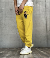 PANTALONE DI TUTA STAMPA ORSETTO MINI - HAMEN - ART. BEAR FIT - COL  GIALLO