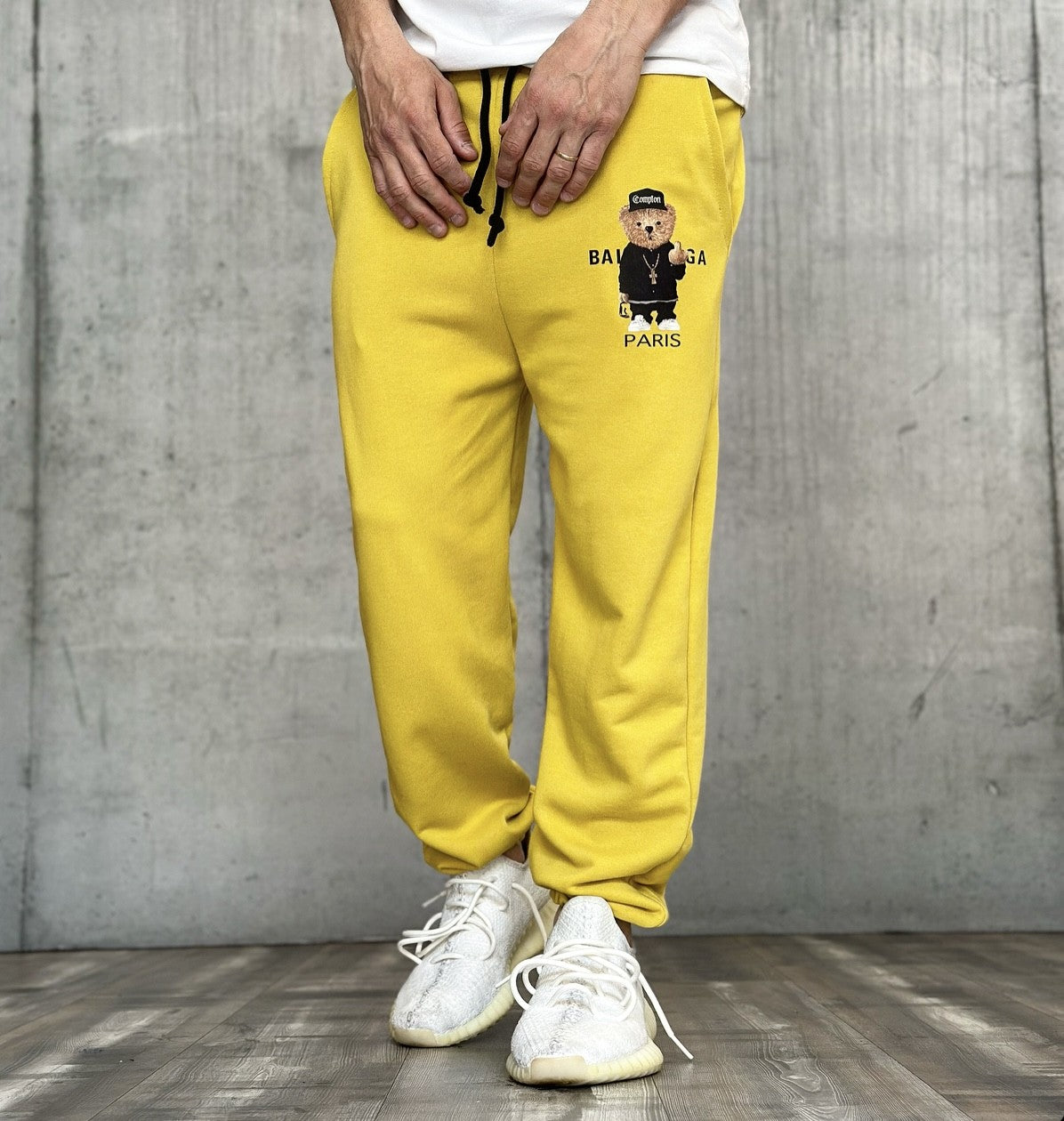 PANTALONE DI TUTA STAMPA ORSETTO MINI - HAMEN - ART. BEAR FIT - COL  GIALLO