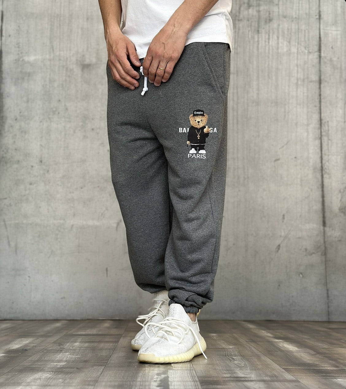 PANTALONE DI TUTA STAMPA ORSETTO MINI - HAMEN - ART. BEAR FIT - COL  GRIGIO