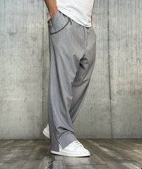 PANTALONE PALAZZO - NEW JOB BRAND - ART. BEK - COL. GRIGIO MELANGE