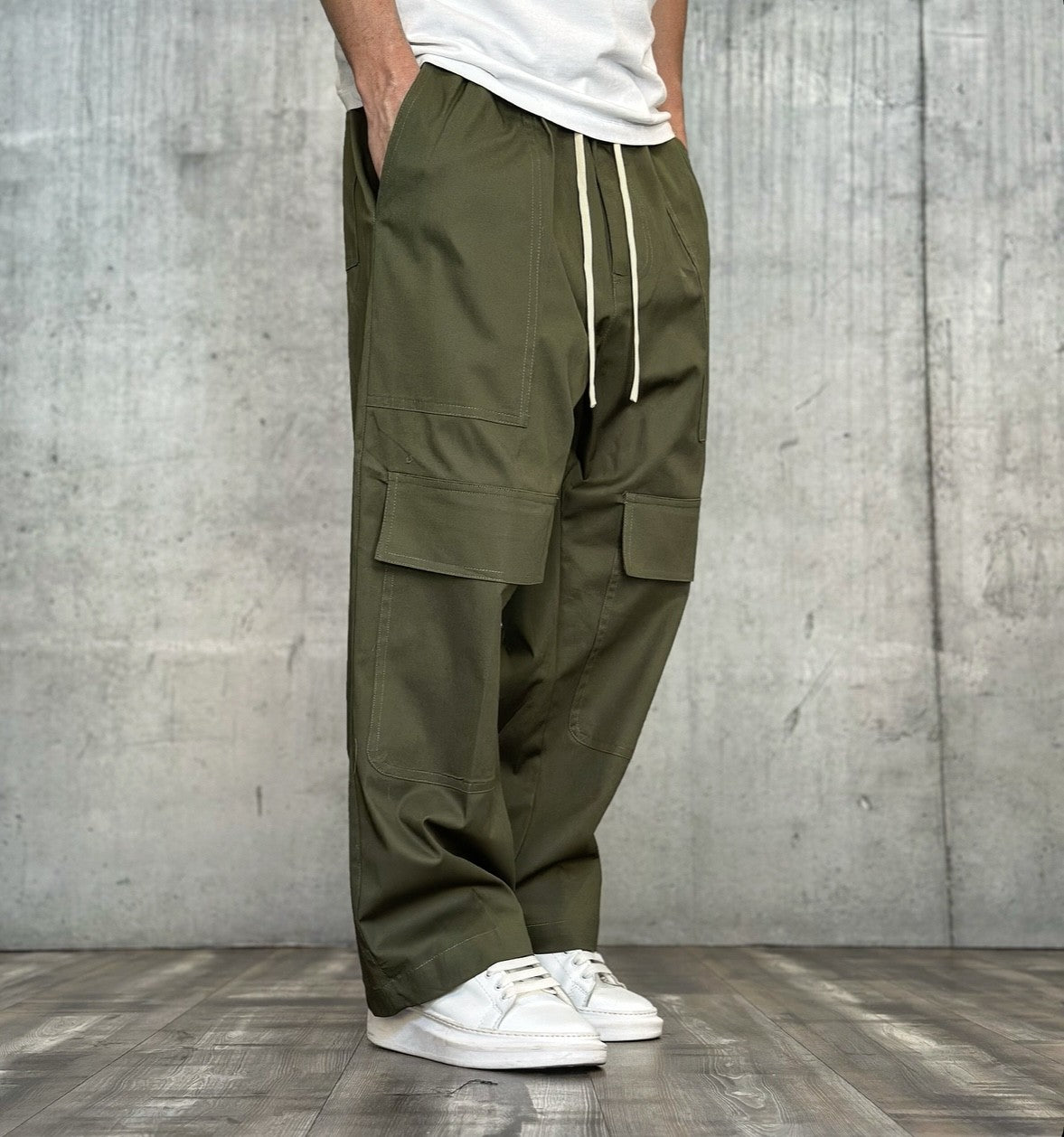 PANTALACCIO TASCONI - NEW JOB BRAND - ART. CARGO DAN - COL. VERDE MILITARE