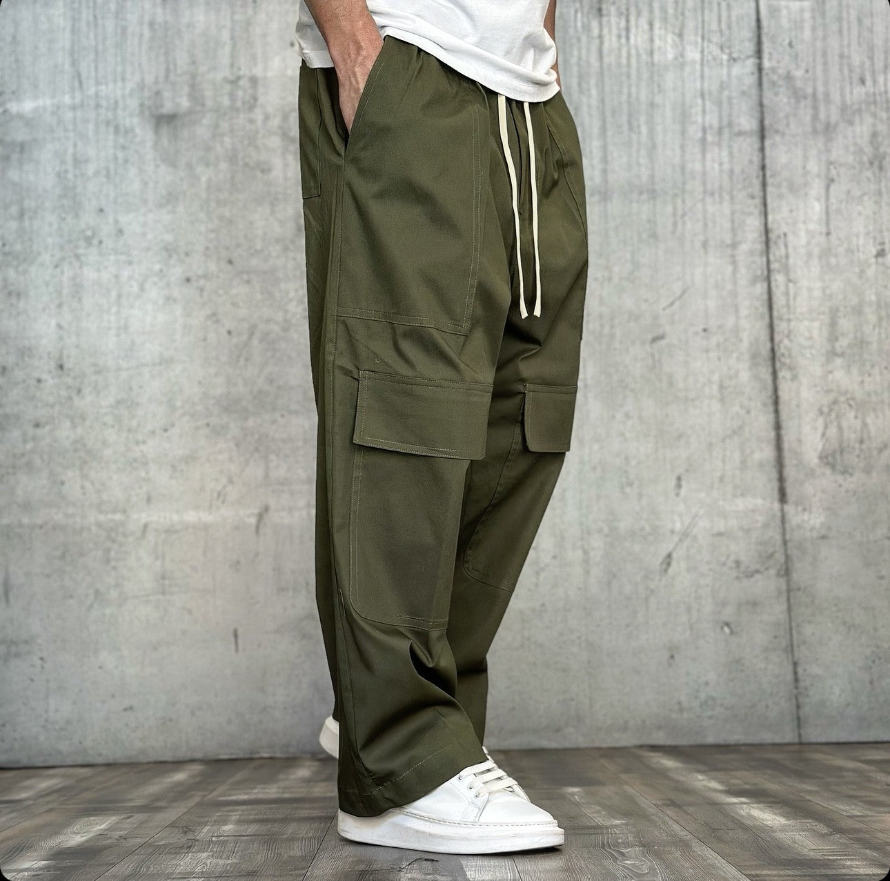 PANTALACCIO TASCONI - NEW JOB BRAND - ART. CARGO DAN - COL. VERDE MILITARE