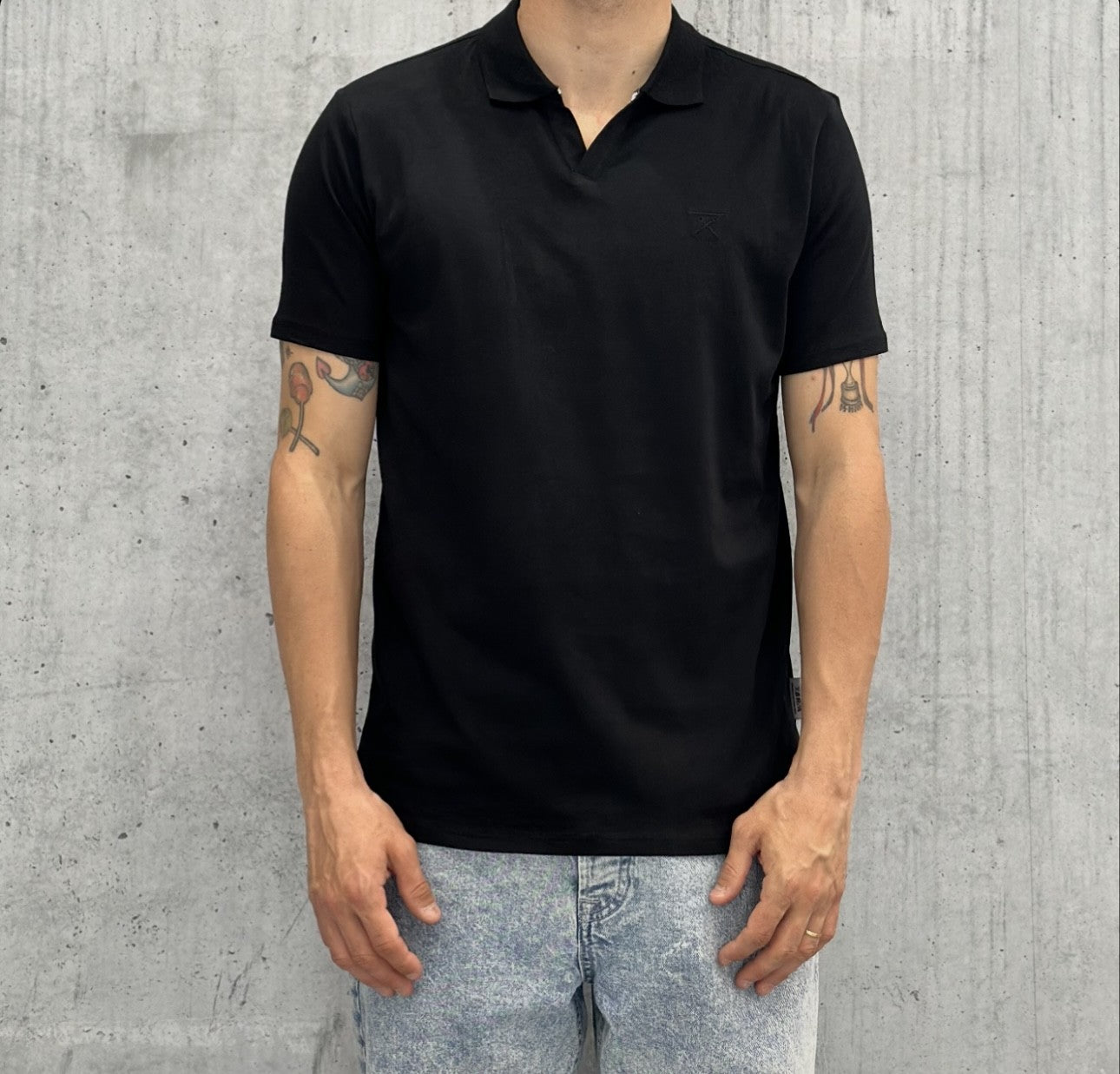 POLO COLLO DERBY JERSEY - BERNA -  ART. 2431951 - COL. NERO