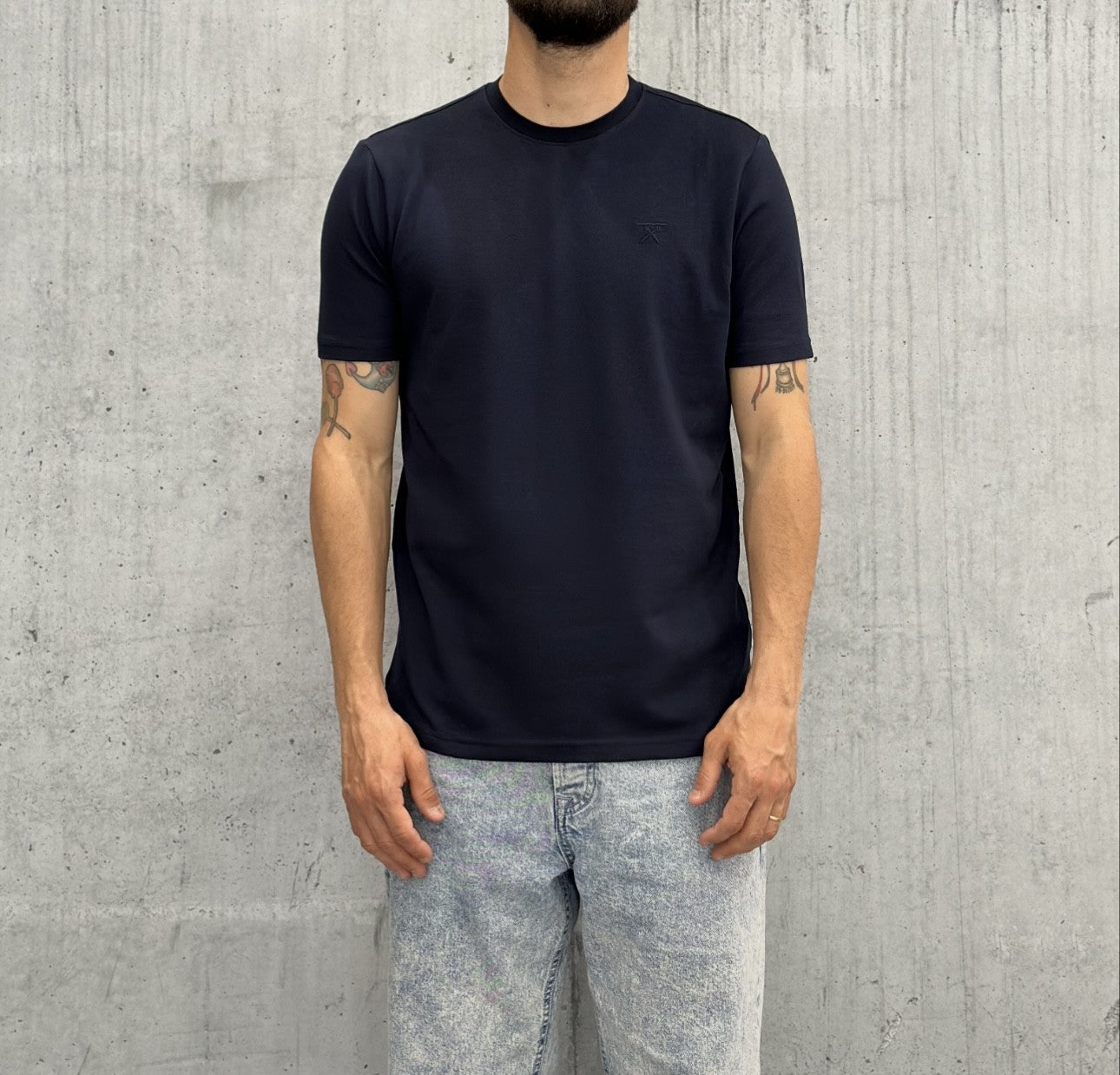 T-SHIRT PARICOLLO M/M PIQUET STRETCH - BERNA - ART. 24319678 - COL. BLU NAVY