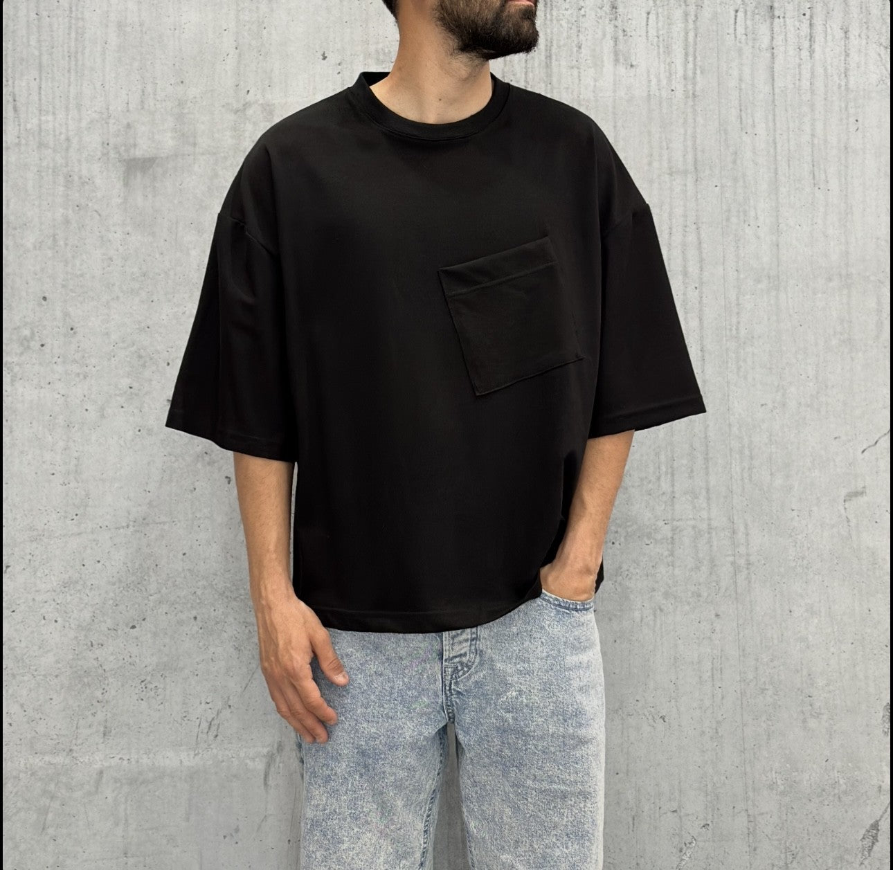 T-SHIRT OVERSIZE + TASCONE - HAMEN - ART. BOB - COL. NERO