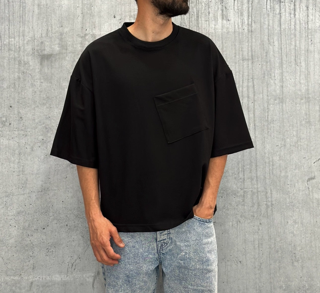 T-SHIRT OVERSIZE + TASCONE - HAMEN - ART. BOB - COL. NERO