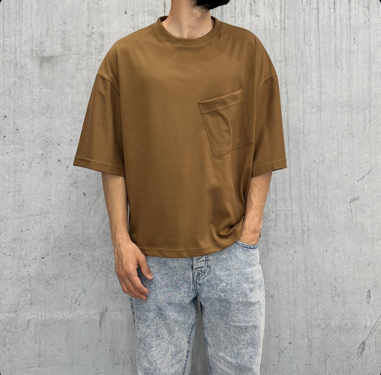 T-SHIRT OVERSIZE + TASCONE - HAMEN - ART. BOB - COL. CIOCCOLATO