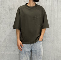 T-SHIRT OVERSIZE + TASCONE - HAMEN - ART. BOB - COL. VERDE MILITARE