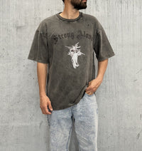 T-SHIRT OVERSIZE + STAMPA ANGEL - HAMEN - ART. STRONG ALONE - COL. NERO