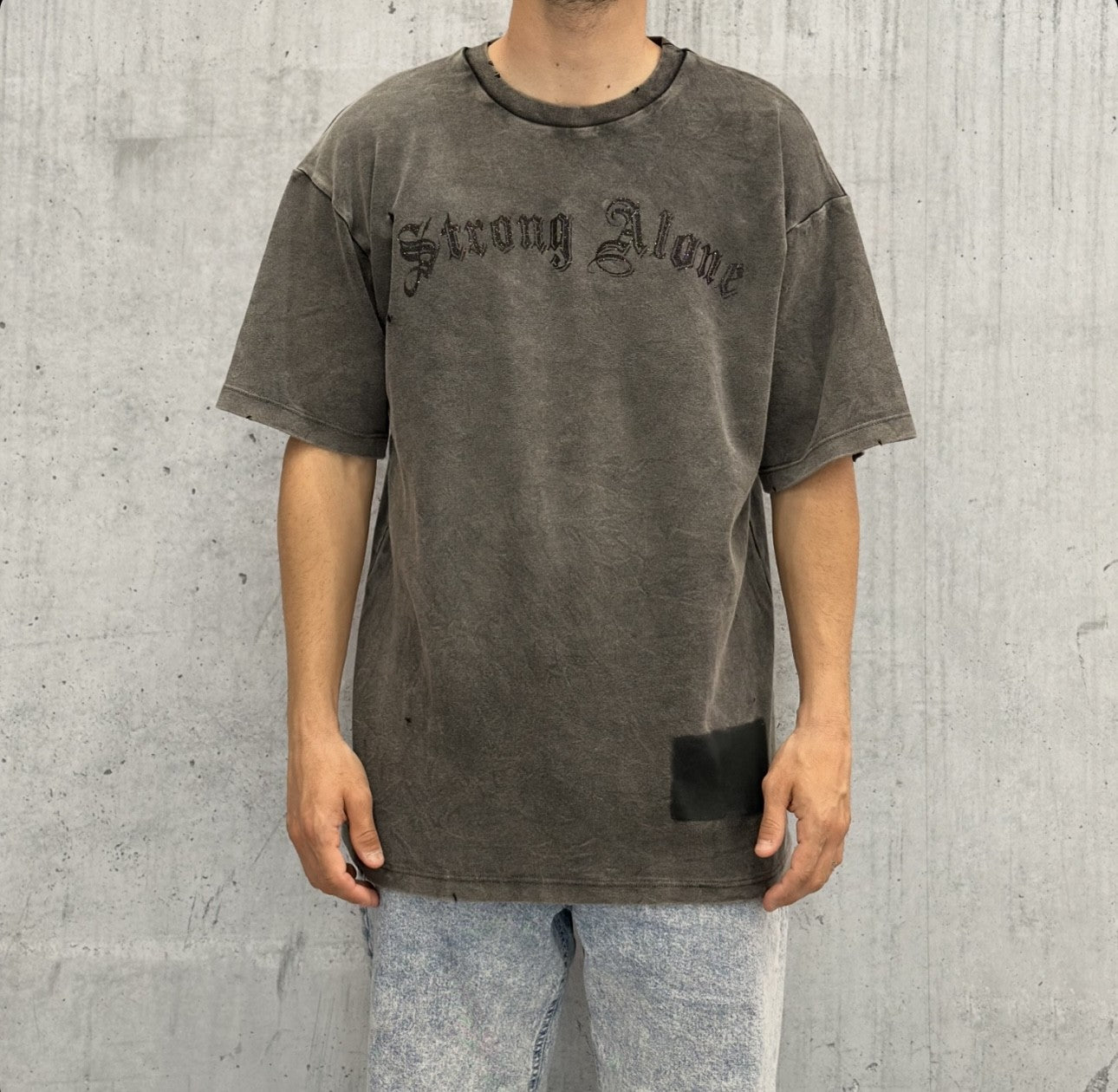 T-SHIRT OVERSIZE - HAMEN - ART. STRONG ALONE - COL. NERO